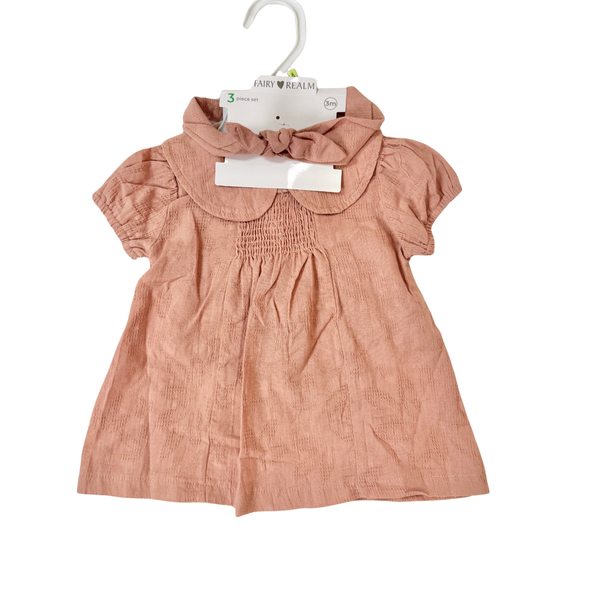 Sora 3 Piece Baby Doll Dress Set - Burnt Orange (GS83)