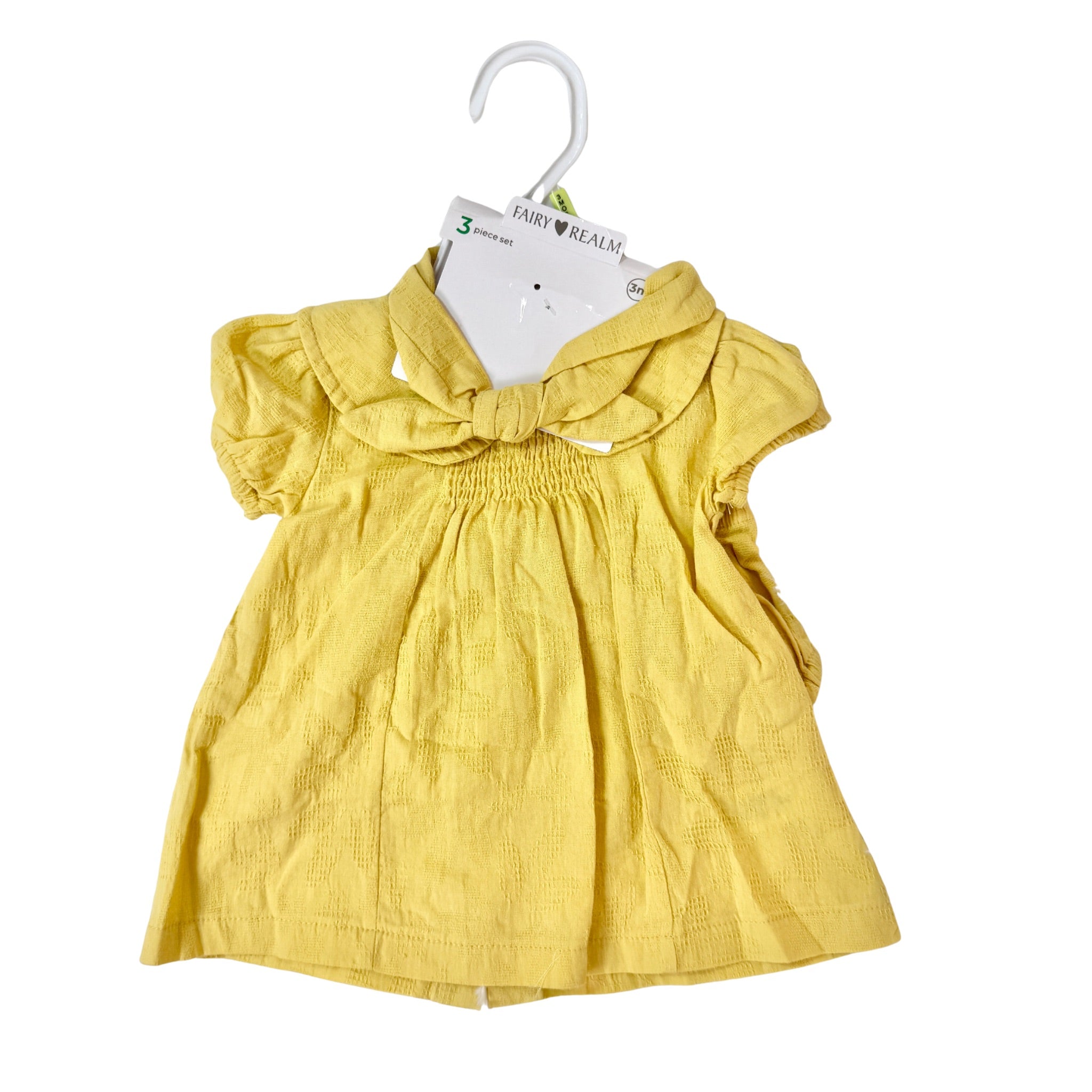 Sora 3 Piece Baby Doll Dress Set - Mustard Yellow (GS84)