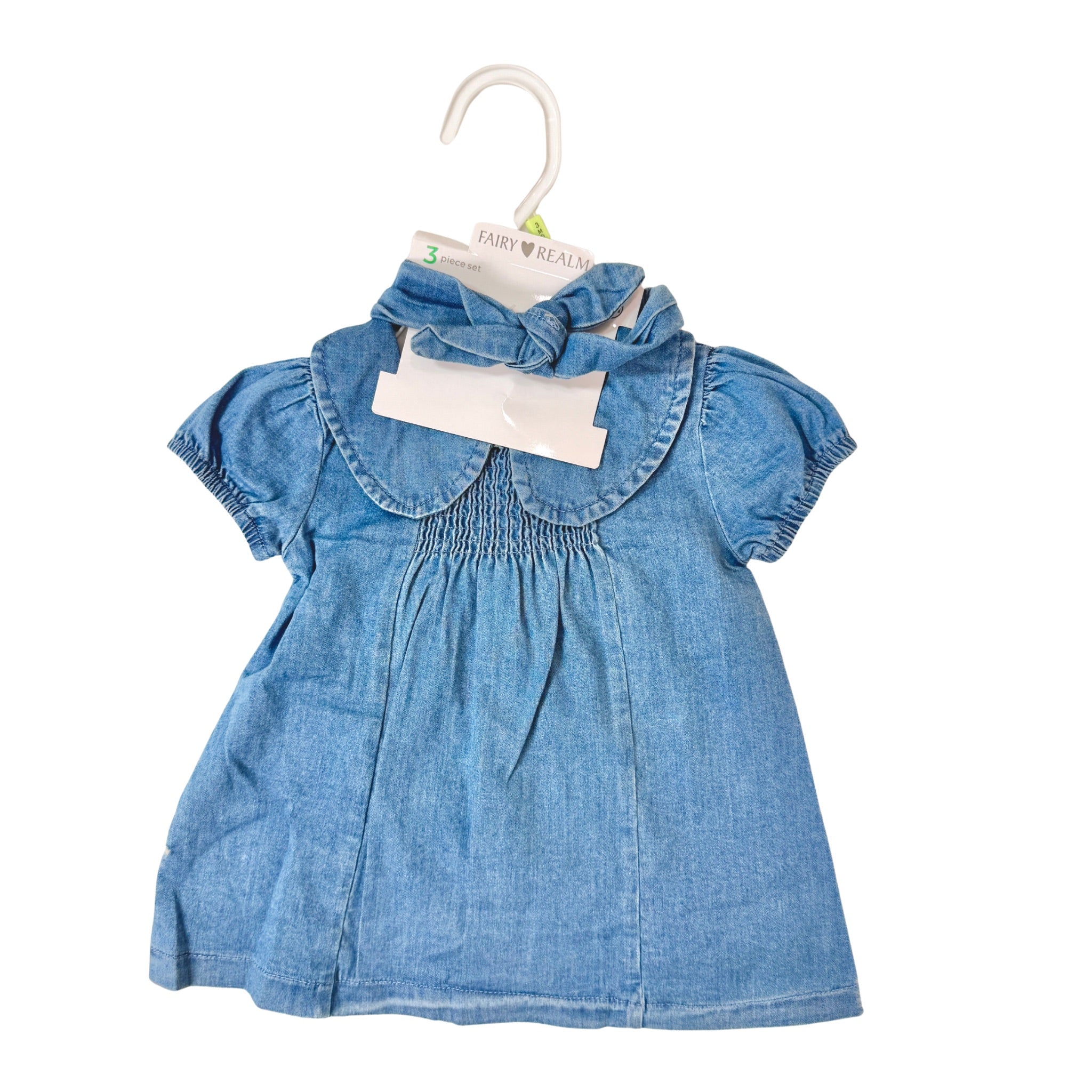 Sora 3 Piece Baby Doll Dress Set - Denim (GS86)