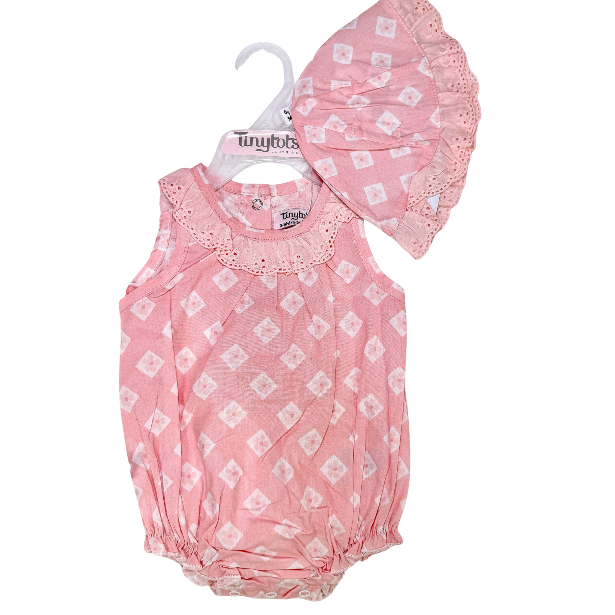 Amelia 2 Piece Jumper Set - Pink Geometric (GS12)