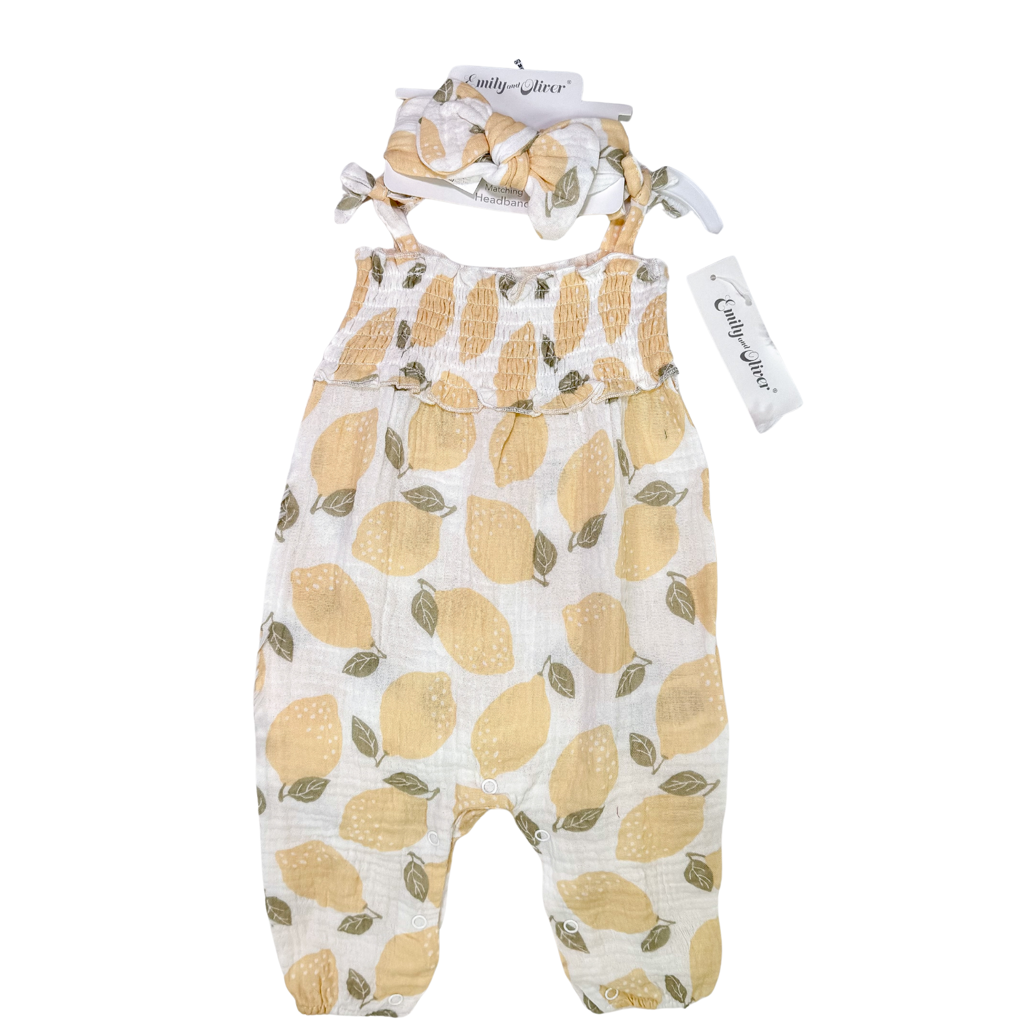 Blossom 2 Piece Jumpsuit Set - Lemon (GS2)