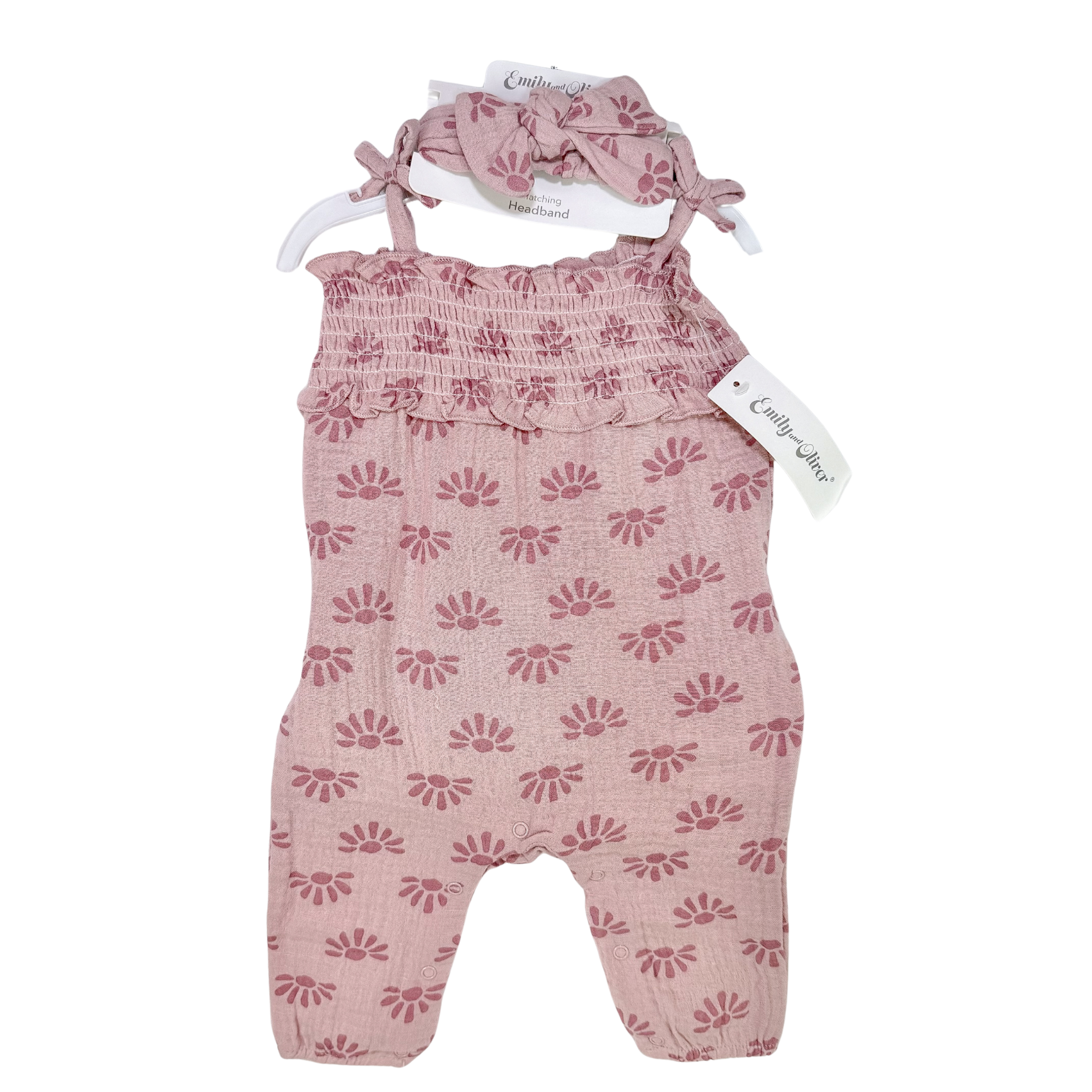 Blossom 2 Piece Jumpsuit Set - Dusty Pink (GS4)