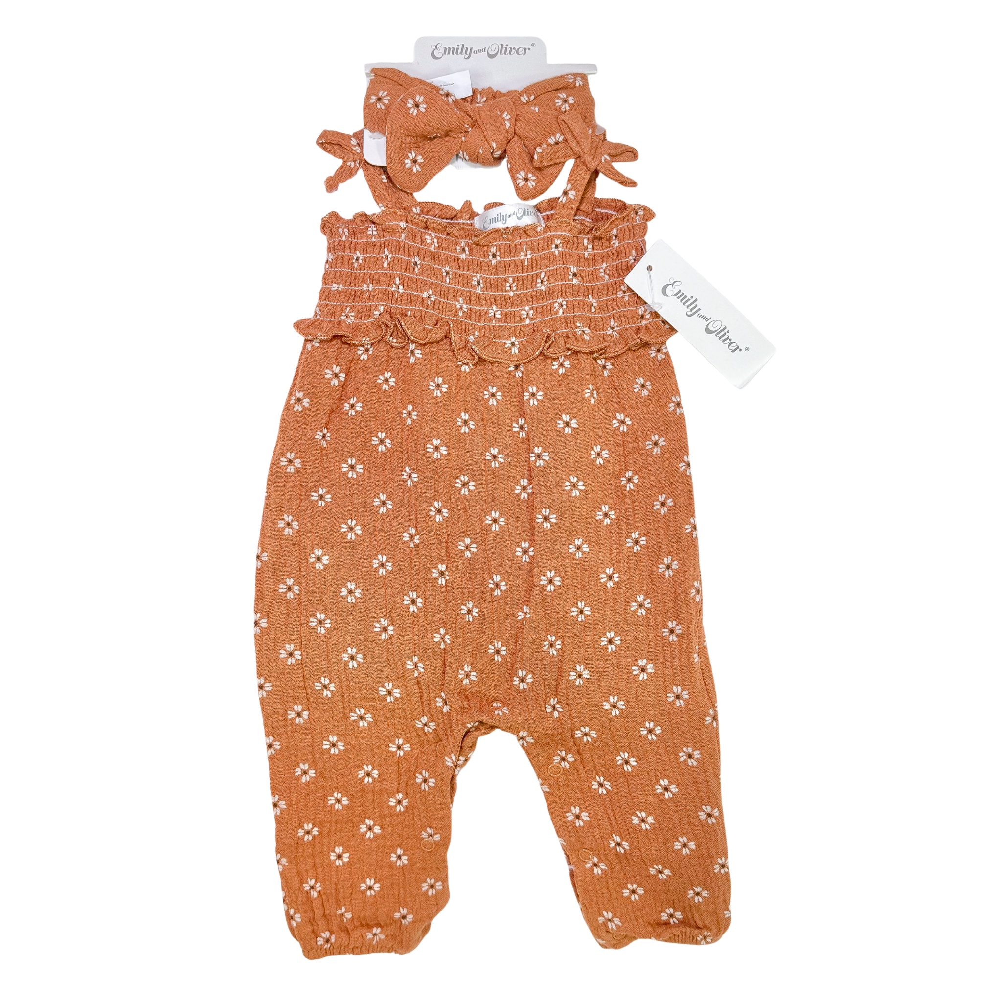 Blossom 2 Piece Jumpsuit Set - Vintage Brown (GS5)