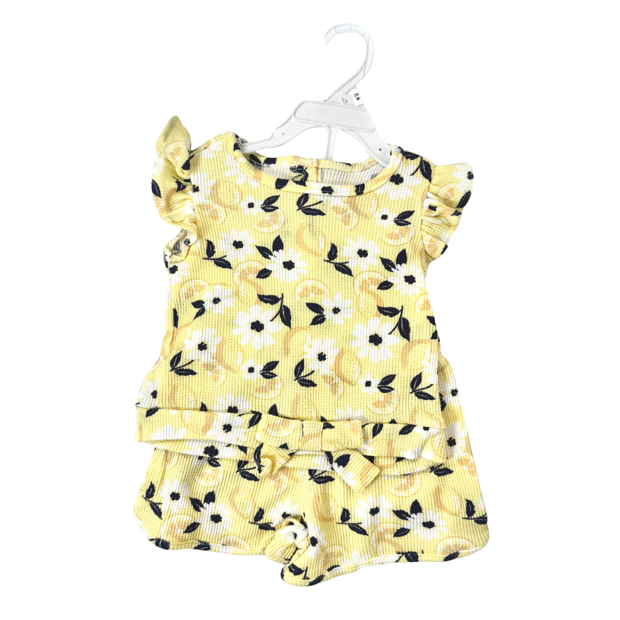 Riley 2 Piece Baby Girl Play Set - Yellow Floral (GS75)