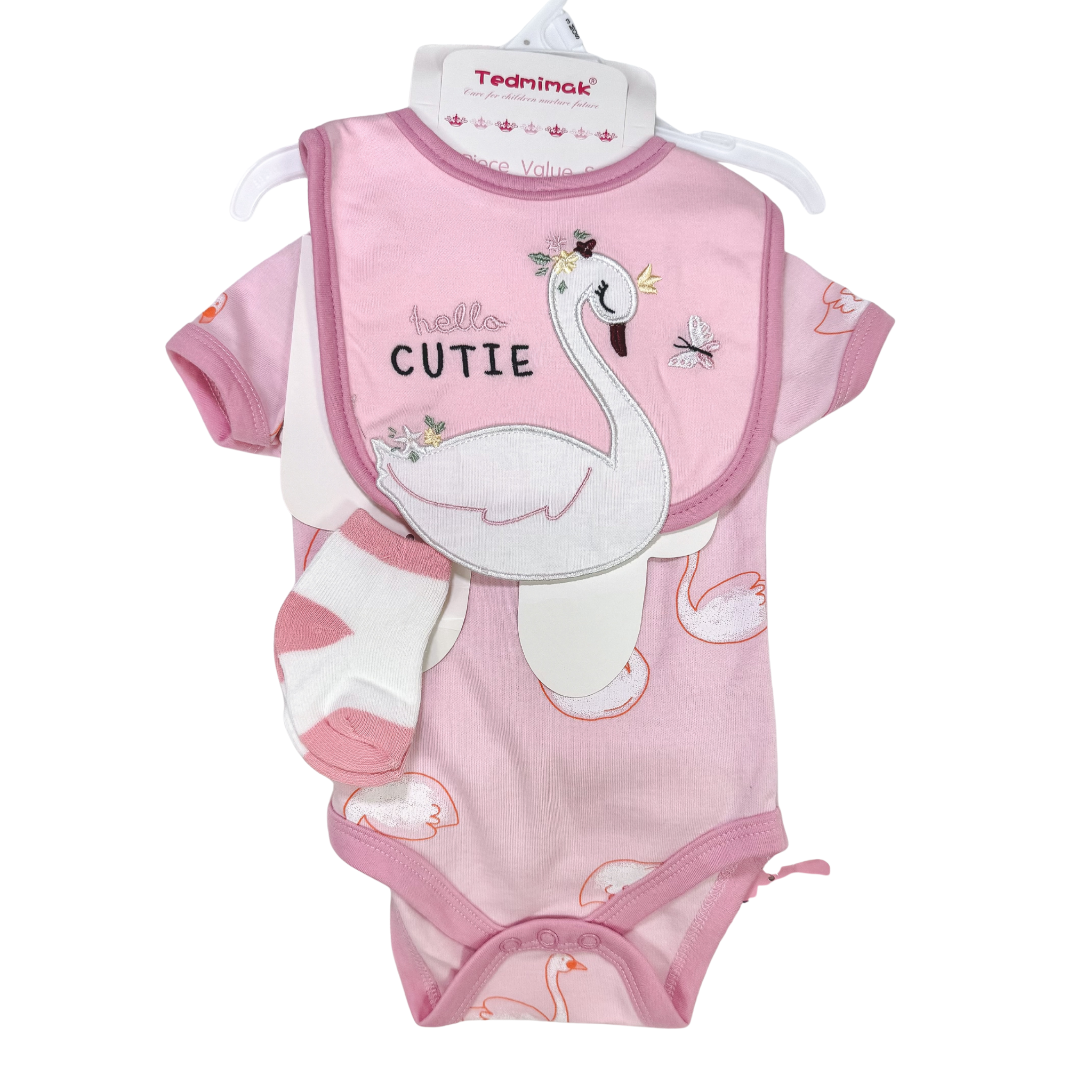 Swan 3 Piece Romper Set (GS27)