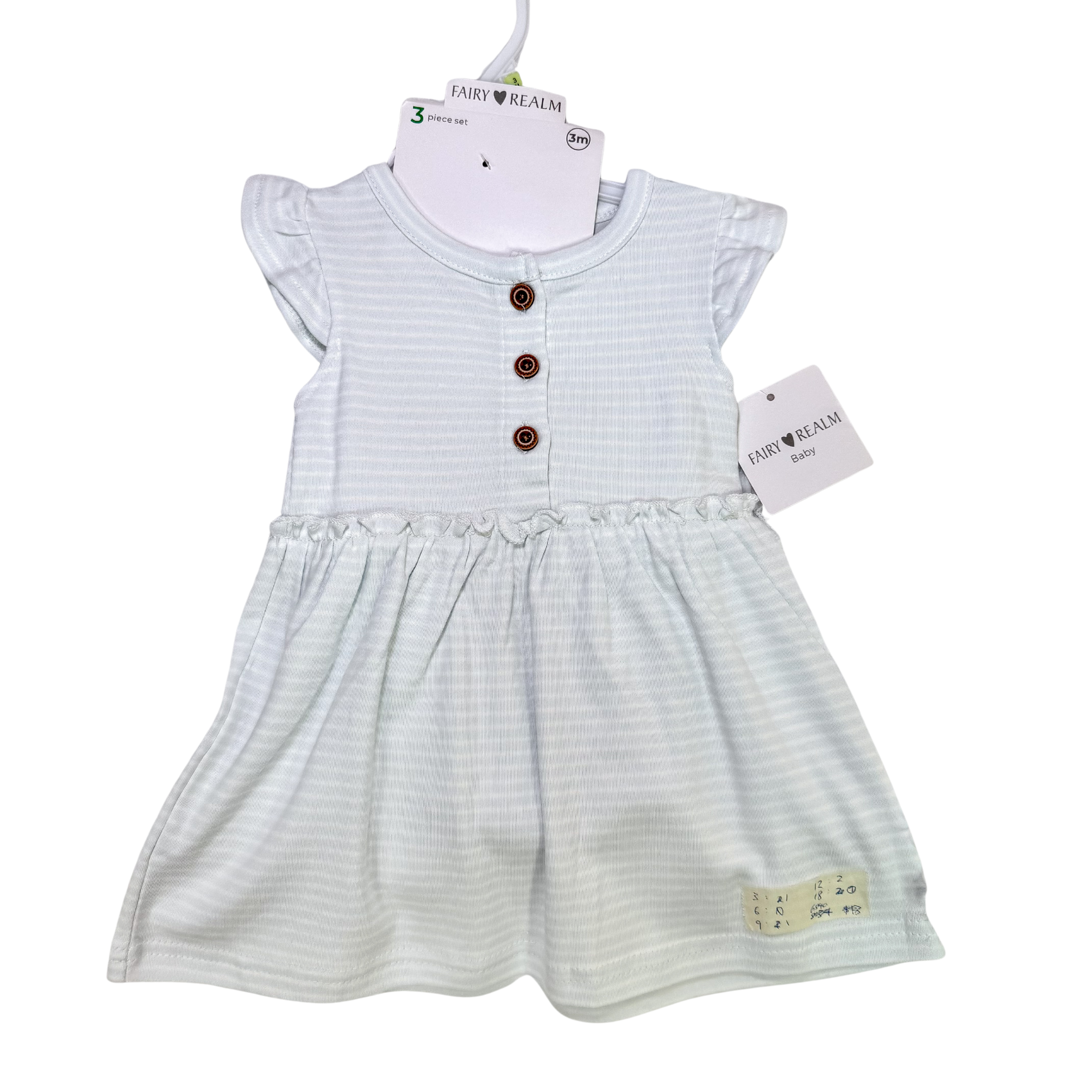 Freya 2 Piece Baby Doll Dress Set - Baby Blue (GS40)
