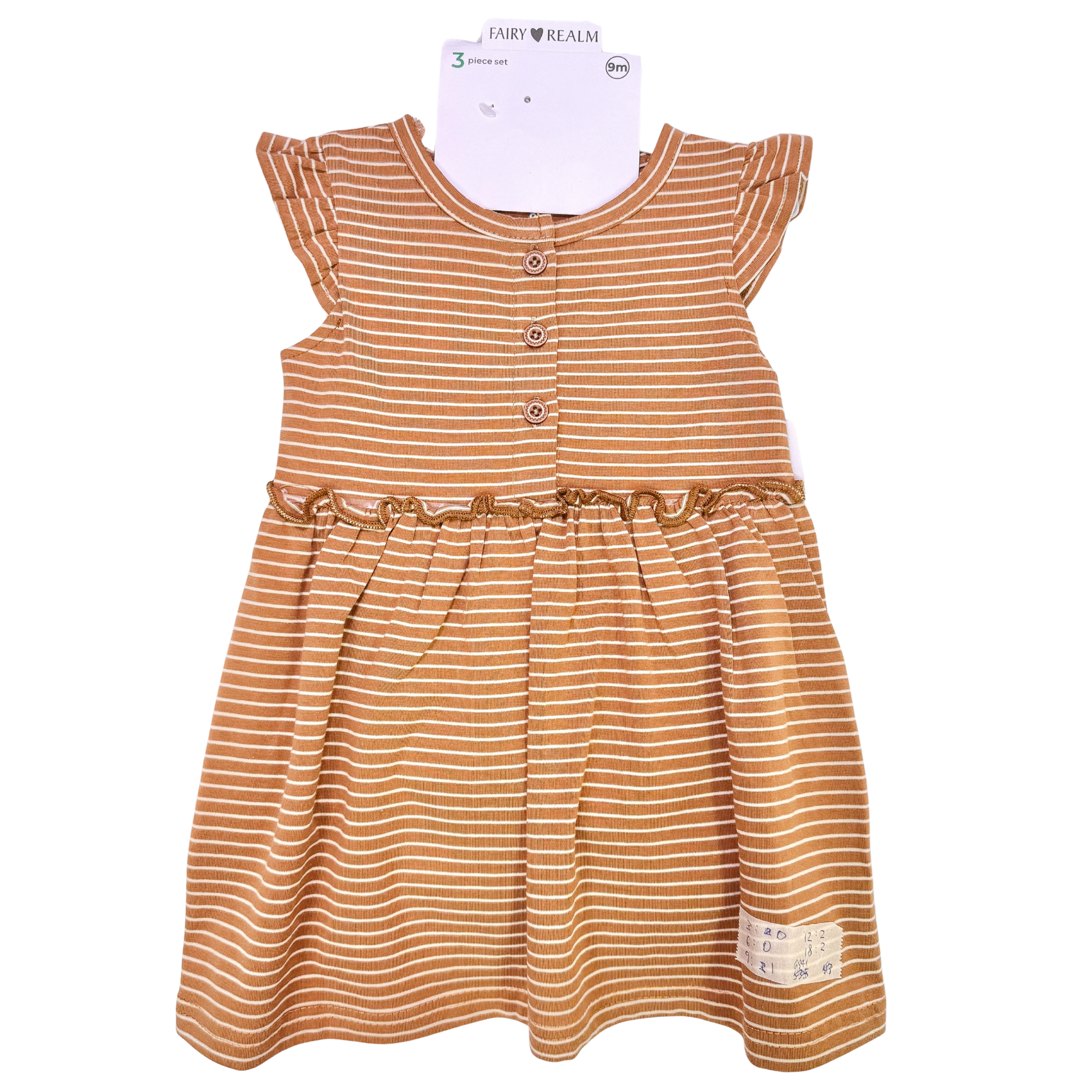 Freya 2 Piece Baby Doll Dress Set - Coffee Brown (GS41)