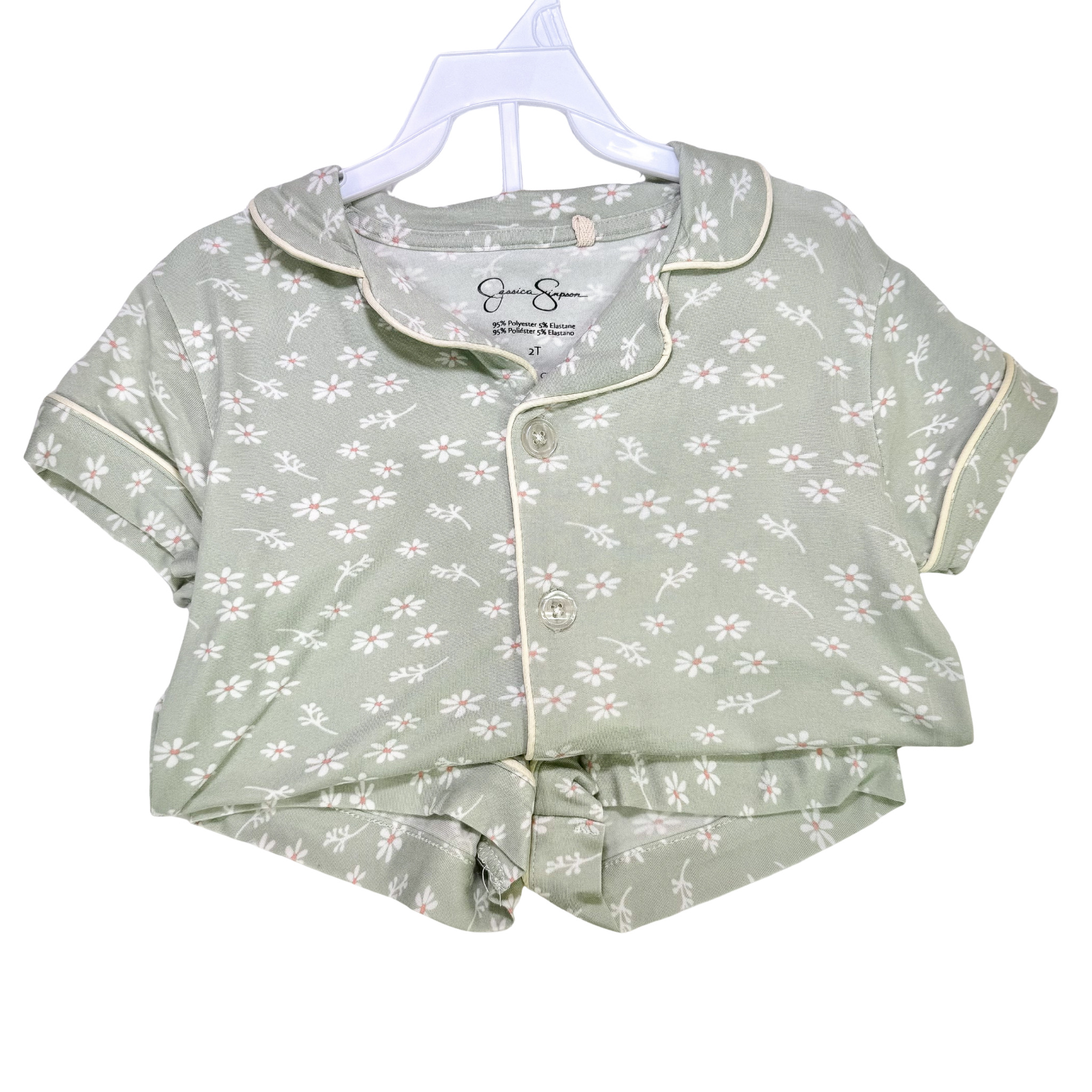 Rhea 2 Piece Baby Girl Play Set - Pastel Green Floral (GS56)